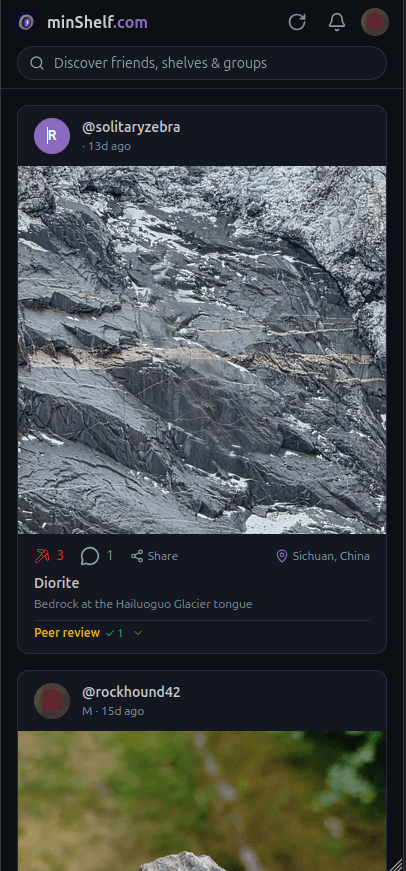 minShelf app screenshot