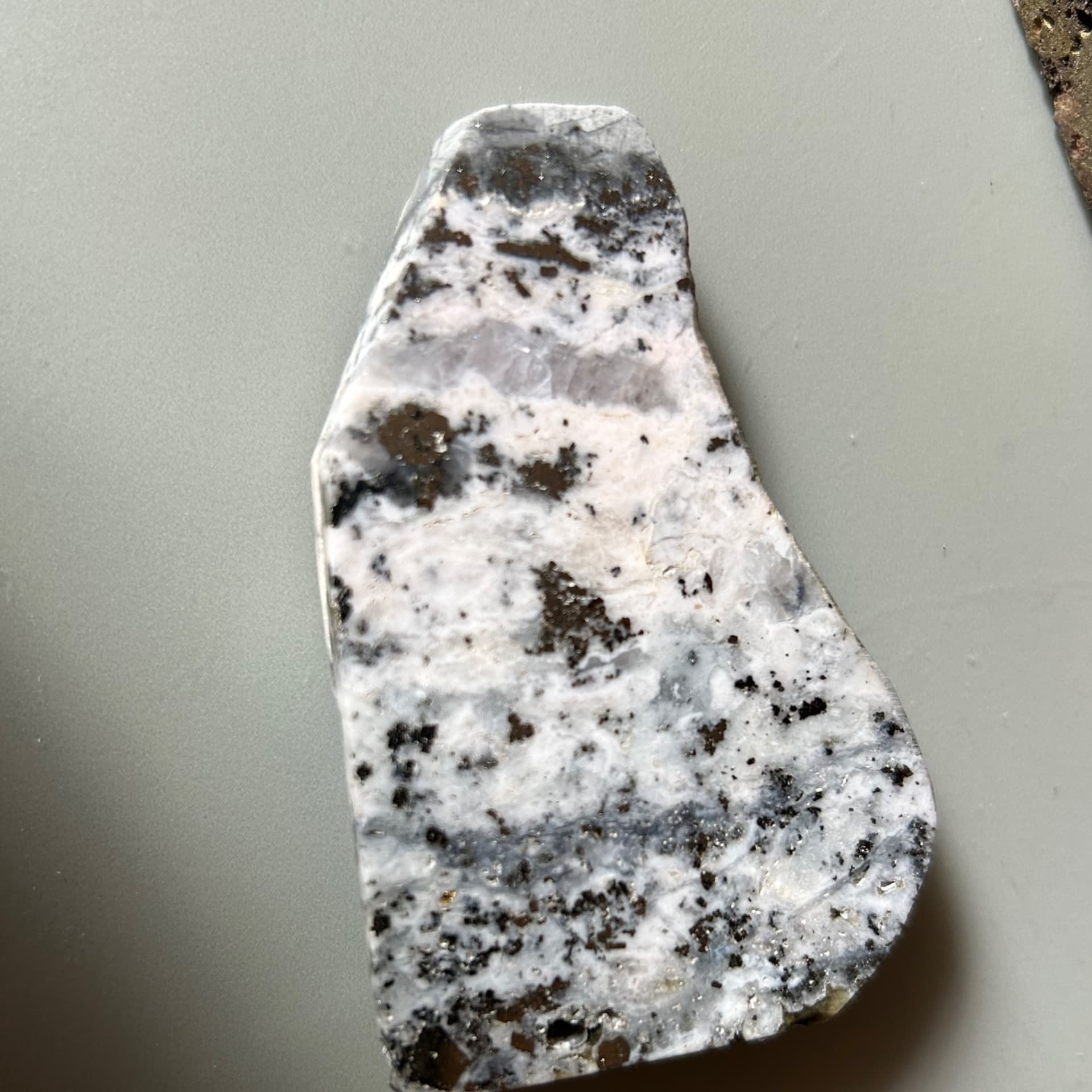 Epithermal Quartz Vein with Adularia and Sulfide Inclusions